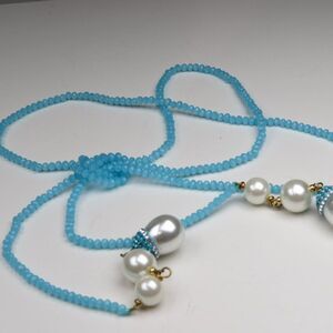 Blue faceted Stones fashion Necklace
